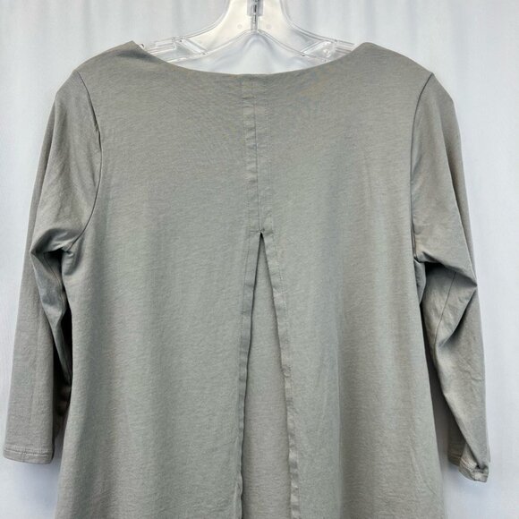 Pure J Jill Womens Elliptical Layered Blouse Top Gray Scoop Neck Petites PS - Picture 7 of 11